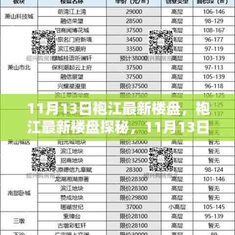 袍江最新楼盘探秘,11月13日购房全攻略