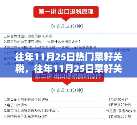 往年11月25日菜籽关税操作详解,入门到精通的步骤指南