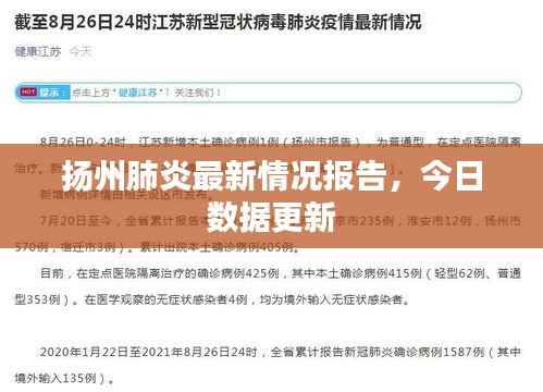 扬州肺炎最新情况报告,今日数据更新