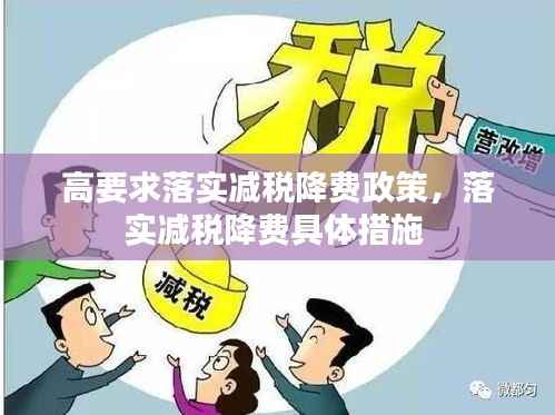 高要求落实减税降费政策,落实减税降费具体措施